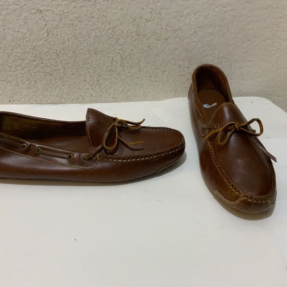 Cole Haan Gunnison Waxy Leather Boat Style Drivers  size 8.5 D